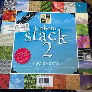 DCWV The Photo Real Stack Pack 180 Sheets 12x12 Paper Scrapbooking Crafts new